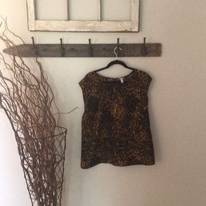 Cheetah/Tortoise Printed Blouse